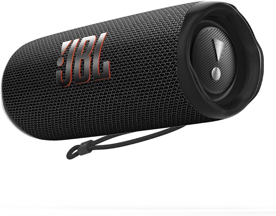JBL Flip 6 Portable Bluetooth Speaker, Powerful Sound and Deep bass, IPX7 Waterproof, 12 Hours of Playtime, JBL PartyBoost, Speaker for Home, Outdoor, Travel (Black)