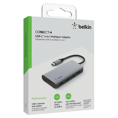 Belkin USB-C 4-in-1 Multiport HUB Adapter (Connect)